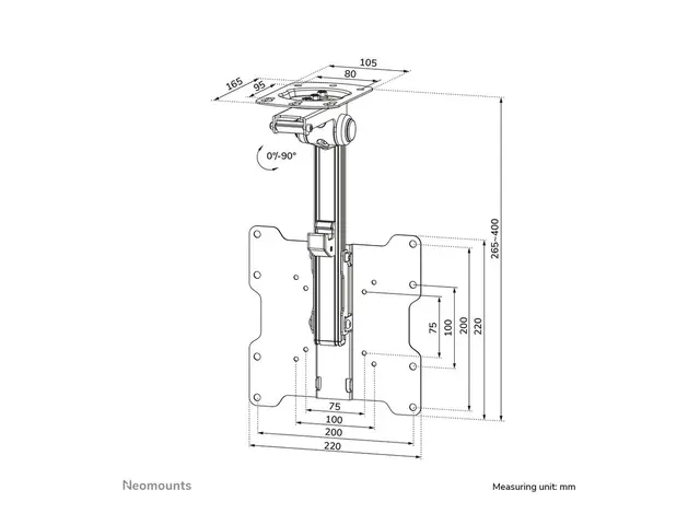 Neomounts FPMA-C020 - Brakett full bevegelse for LCD-skjerm svart ...