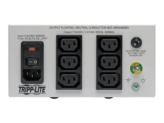 Eaton Tripp Lite Series Isolator Dual-Voltage 115/230V 600W 60601-...