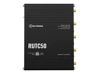 Teltonika RUTC50 - Tr&#229;dl&#248;s ruter - WWAN - Wi-Fi 6 2,4 GHz - 4G, 5G - DIN-skinnemonterbar, veggmonterbar, overflatemonterbar - for P/N: BAT120000000, PR1KC640, PR1KS536, PR1US540, PR2PP10B, PR2VM20M, PR5MEC23, PR5MEC32