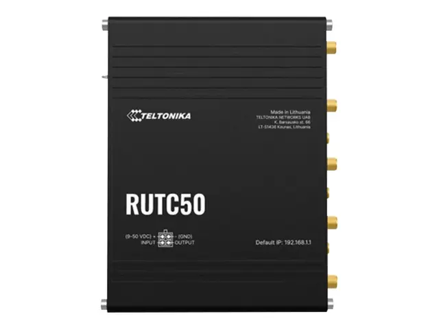 Teltonika RUTC50 - Trådløs ruter WWAN Wi-Fi 6 2,4 GHz 4G, 5G DIN-s...