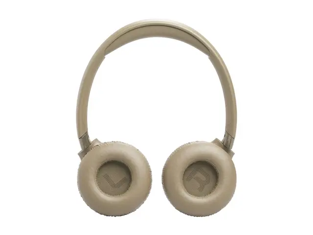 JBL TUNE 680NC - Hodetelefoner med mikrofon on-ear - Bluetooth - trådløs, kablet - aktiv støydemping - beige 