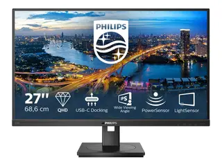 Philips 276B1 - LED-skjerm - 27&quot; - 2560 x 1440 QHD @ 75 Hz IPS - 350 cd/m&#178; - 1000:1 - 4 ms - 2xHDMI, DisplayPort, USB-C - h&#248;yttalere - svart tekstur