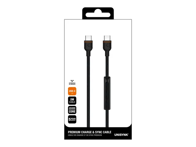 Unisynk Premium - USB-kabel 24 pin USB-C (hann) til USB 2.0 1.2 m ...