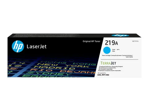 HP 219A - Cyan - original - LaserJet tonerpatron (W2191A) - for Color LaserJet Pro MFP 3302fdn