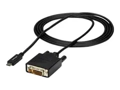 StarTech.com USB-C to DVI Cable - 6 ft / 2m 1080p - 1920x1200 - USB-C DVI Monitor Cable - USB C Cable - Computer Monitor Cable (CDP2DVIMM2MB) - USB / DVI-kabel - 24 pin USB-C til DVI-D - 2 m