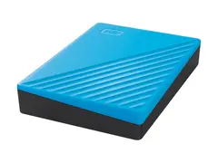 WD My Passport WDBR9S0060BBL - Harddisk kryptert - 6 TB - ekstern (bærbar) - USB 3.2 Gen 1 - 256-bit AES - himmelblå