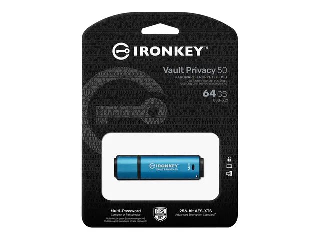 Kingston IronKey Vault Privacy 50 Series - USB-flashstasjon krypte...