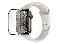 Belkin SCREENFORCE TemperedCurve - Støtfanger for smartarmåndsur 2-i-1, 46mm - herdet glass (9H) - blank - for Apple Watch Series 10 (GPS + Cellular) (46 mm), Series 10 (GPS) (46 mm)
