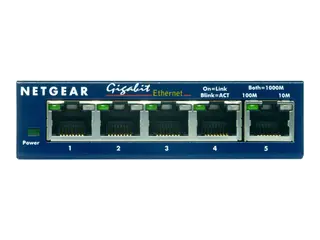 NETGEAR GS105 - Switch - 5 x 10/100/1000 stasjon&#230;r