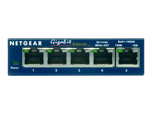 NETGEAR GS105 - Switch - 5 x 10/100/1000 - stasjonær