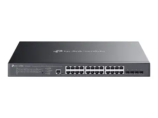 TP-Link Omada SG3428XMPP V1.8 - Switch - L2+ Styrt - 16 x 10/100/1000 (PoE+) + 8 x 10/100/1000 (PoE++) + 4 x 10Gb Ethernet SFP+ - rackmonterbar - PoE++ (500 W)