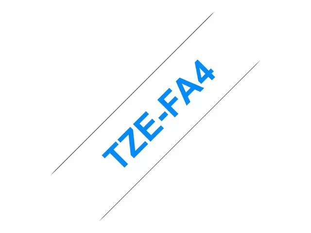 Brother TZe-FA4 - Tøy blått på hvitt Rull (1,8 cm x 3 m) 1 kassett...