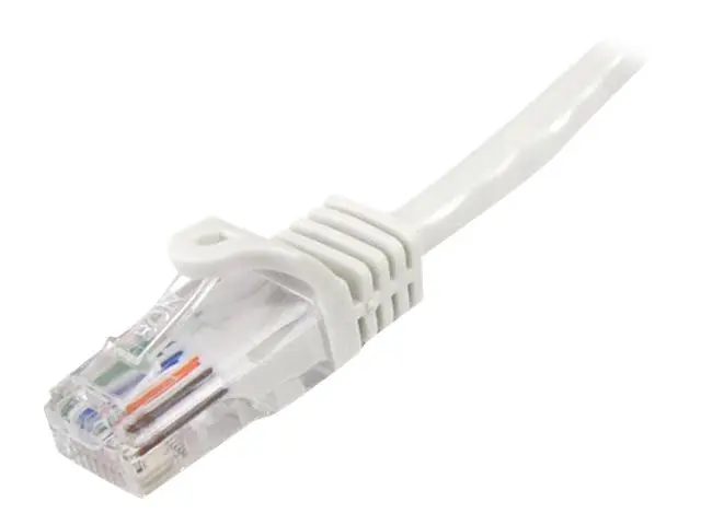 StarTech.com 1m White Cat5e / Cat 5 Snagless Patch Cable - Kobling...