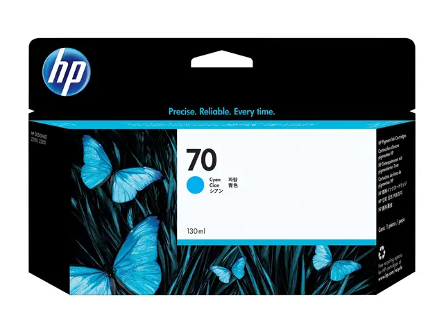 HP 70 - 130 ml cyan original DesignJet blekkpatron for HD Pro MFP,...