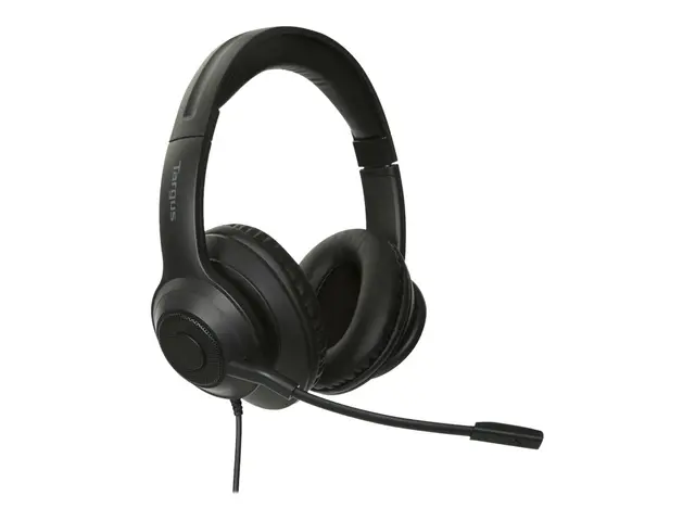 Targus AEH102GL - Hodesett on-ear konvertibel kablet USB-A lydisol...
