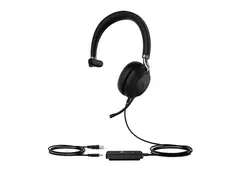 Yealink UH38 Mono - Hodesett - on-ear - Bluetooth tr&#229;dl&#248;s, kablet - USB-A - svart - Certified for Microsoft Teams