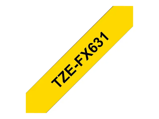 Brother TZe-FX631 - Svart på gult Rull (1,2 cm x 8 m) 1 kassett(er...