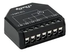 Shelly S3SH-0A2P4EU - Rullgardin / persienner bryter trådløs - 802.11b/g/n, Bluetooth 4.2 - 2402 - 2480 Mhz, 2412 - 2472 Mhz - svart