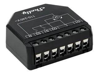 Shelly S3SH-0A2P4EU - Rullgardin / persienner bryter trådløs - 802.11b/g/n, Bluetooth 4.2 - 2402 - 2480 Mhz, 2412 - 2472 Mhz - svart