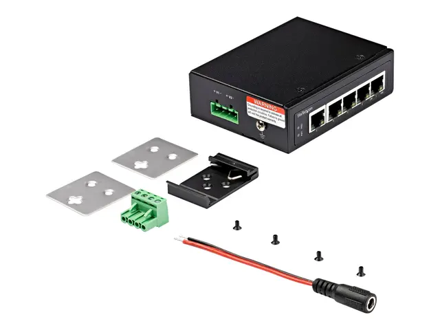 StarTech.com Industrial 5 Port Gigabit PoE Switch, 30W, Power Over...