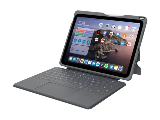 Deqster Touch PLUS - Tastatur og folioveske (keyboard) - med styre...