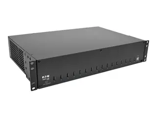 Eaton Tripp Lite Series 16-Port USB Charging Station with Syncing, 230V, 5V 40A (200W) USB Charger Output, 2U Rack-Mount Ladestasjon - 200 watt - 40 A - 16 utgangskontakter (16 x 4-pins USB-type A) - svart - Storbritannia
