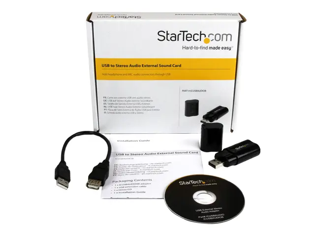 StarTech.com USB Sound Card - 3.5mm Audio Adapter - External Sound...
