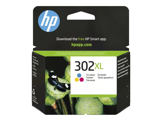 HP 302XL - 8 ml Høy ytelse farge (cyan, magenta, gul) original ble...
