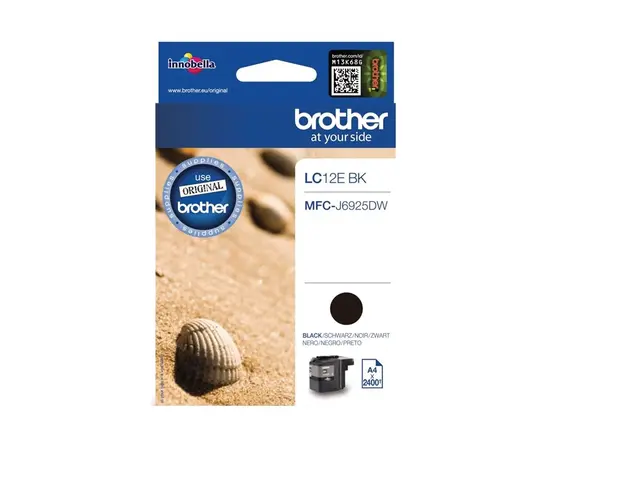 Brother LC12EBK - XL Capacity - svart - original - blekkpatron - f...