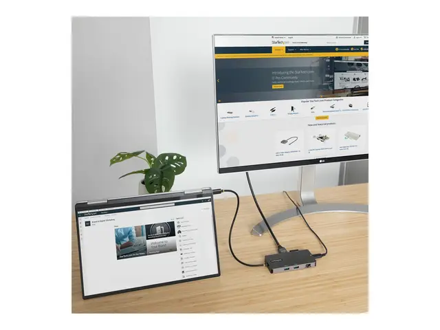 StarTech.com USB C Multiport Adapter, Dual HDMI Video, 4K 60Hz, 2-...