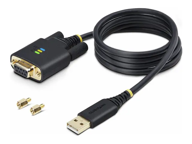 StarTech.com 3ft (1m) USB to Null Modem Serial Adapter Cable, Inte...