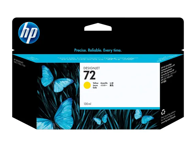 HP 72 - 130 ml gul original DesignJet blekkpatron for T1100, T1100...