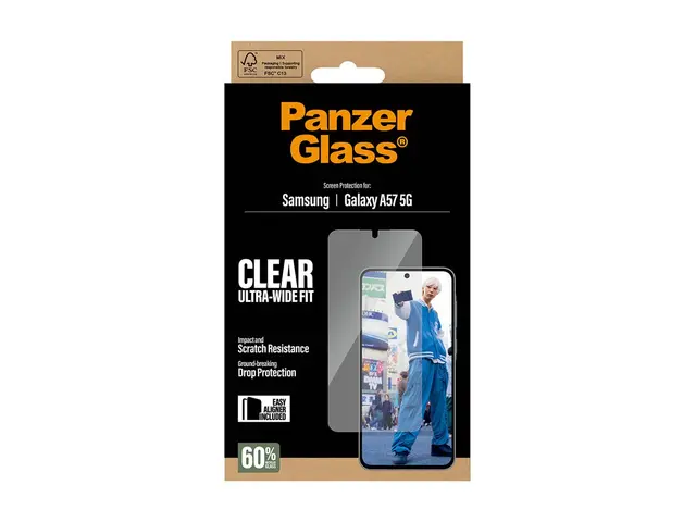 PanzerGlass - Skjermbeskyttelse for mobiltelefon - ultravid passfo...