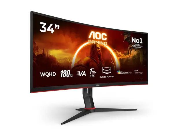 AOC Gaming CU34G2XP/BK - LED-skjerm gaming kurvet 34" 3440 x 1440 ...
