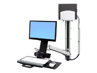 Ergotron StyleView monteringssett - Konstant kraftteknologi for LCD-skjerm / tastatur / mus / strekkodeskanner / CPU - sitt-stå kombinasjonssystem - polert aluminium