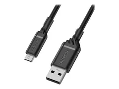 OtterBox Standard - USB-kabel - Micro-USB type B (hann) til USB (hann) USB 2.0 - 3 A - 2 m - svart