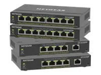 NETGEAR Plus GS305EP - Switch - smart - 5 x 10/100/1000 (4 PoE+) stasjon&#230;r, veggmonterbar - PoE+ (63 W)