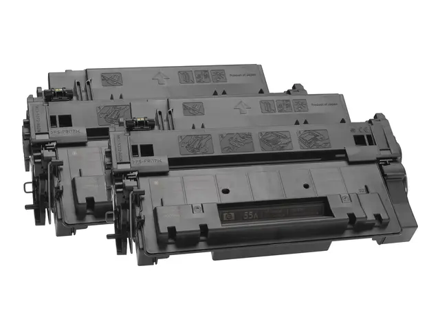 HP 55X - 2-pack - Høy ytelse - svart - original - LaserJet - toner...