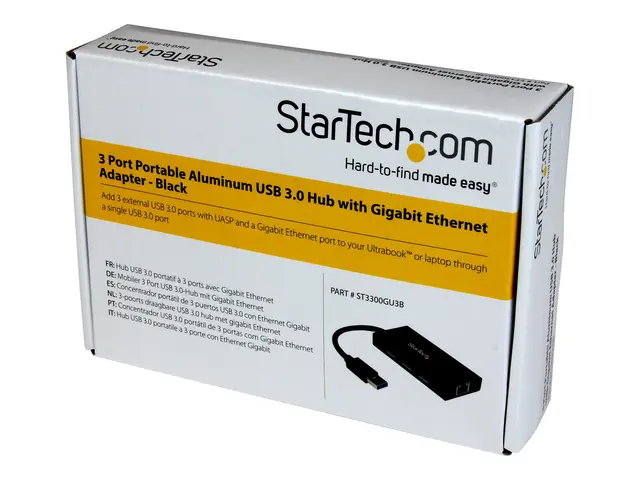 StarTech.com USB 3.0 Hub with Gigabit Ethernet Adapter - 3 Port - ...