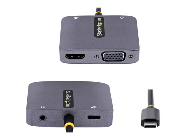StarTech.com USB C Video Adapter, to HDMI VGA Multiport Adapter w/...