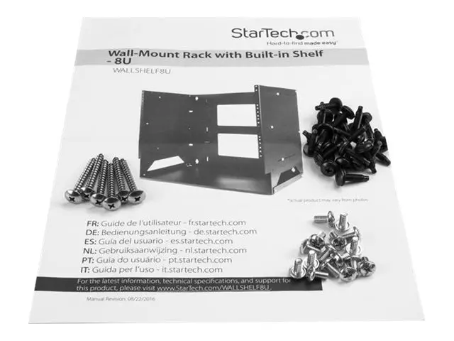 Startech 8U Open Frame Wall Mount Network Rack w/ Built in Shelf -...
