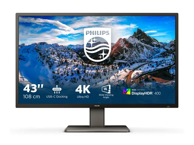 Philips 439P1 - LED-skjerm 43" 3840 x 2160 4K @ 60 Hz VA 400 cd/m²...