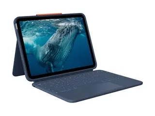 Logitech Rugged Combo 4c - Tastatur og folioveske full size - Apple Smart connector - QWERTY - dansk/norsk/svensk/finsk - klassisk blå