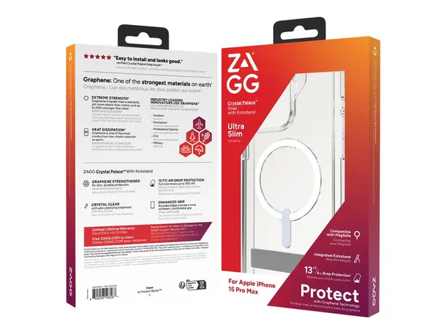 Zagg Crystal Palace - Baksidedeksel for mobiltelefon MagSafe-samsv...