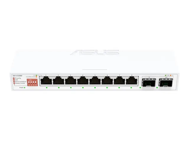 ASUS QG-U1080 - Switch - ikke-styrt - 8 x 2.5GBase-T + 2 x 10 Giga...