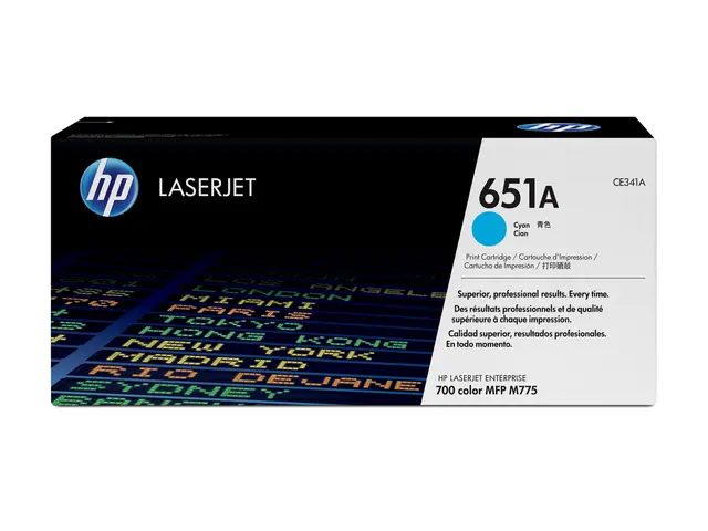 HP 651A - Cyan original LaserJet tonerpatron (CE341A) for Color En...
