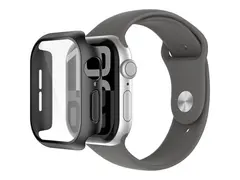 Belkin SCREENFORCE TemperedCurve - Støtfanger for smartarmåndsur 2-i-1, 42 mm - herdet glass (9H) - svart - for Apple Watch Series 10 (GPS + Cellular) (42 mm), Series 10 (GPS) (42 mm)