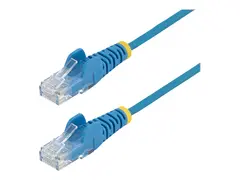 STARTECH.COM 2 m CAT6 Cable - Slim CAT Patch Cord - Blue - Snagless RJ45 Connec