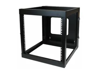Startech 12U Hinged Open Frame Wall Mount Server Rack 4 Post 22 in. Depth Network Equipment Rack Cabinet - 140 lbs capacity (RK1219WALLOH) - Rack - veggmonterbar - svart - 12U - 22"
