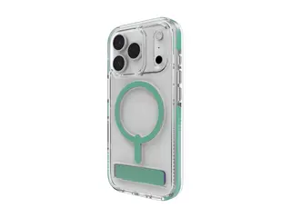 Zagg Santa Cruz Snap - Baksidedeksel for mobiltelefon med stativ - MagSafe-samsvar - mystisk grønt - for Apple iPhone 17 Pro